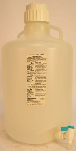 Nalgene 5 Gallon 20 Liter Carboy Spigot Water Jug Bottle Sybron Nalge 8-0402-13