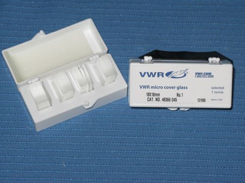 VWR Micro Microscope Slide Cover Glass Slip 18 x 18mm Square
