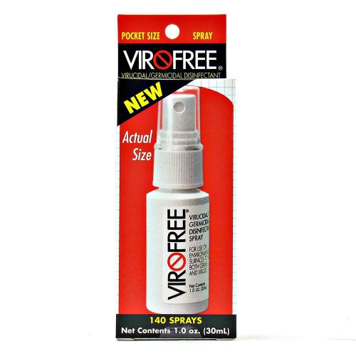 Virofree virucidal germicidal disinfectant spray new 1 oz pocket size for sale