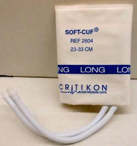CRITIKON REF 2604 SOFT-CUF BLOOD PRESSURE CUFF, LONG, 23-33 CM - NEW/OPEN PACKA
