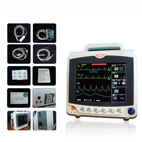 CE Portable Multiparameters ICU Patient Monitor with ECG,NIBP,Pulse Rate &amp; SPO2