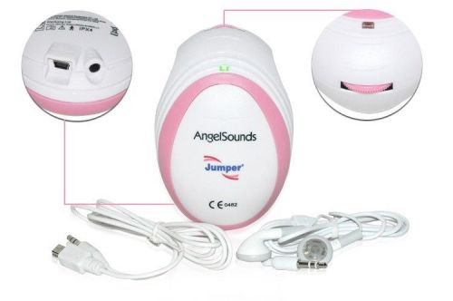 FDA Rechargeable 3MHz  Angelsounds Prenatal Heart Rate Monitor Fetal Doppler