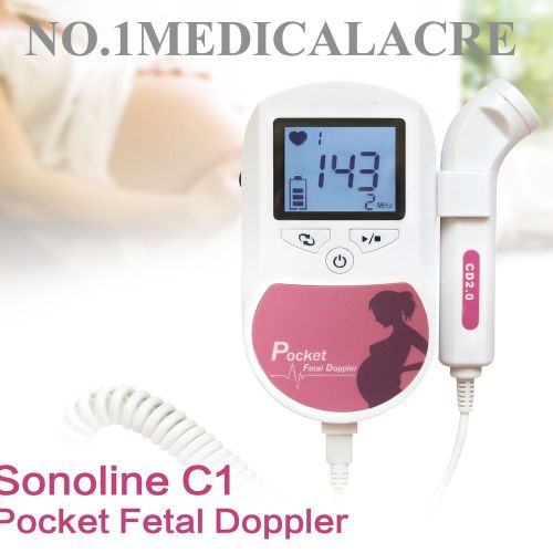 NEW FDA 100% Warranty Sonoline C1 Fetal Heart Doppler/Backlight LCD 2MHZ Probe