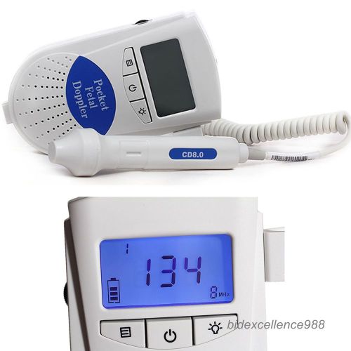 Hot ce fetal doppler 8mhz with lcd display built-in rechargeable battery for sale