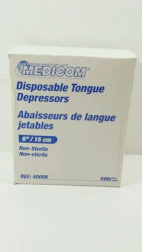 Tongue Depressors 6&#034; Senior 1 Box 500 pieces