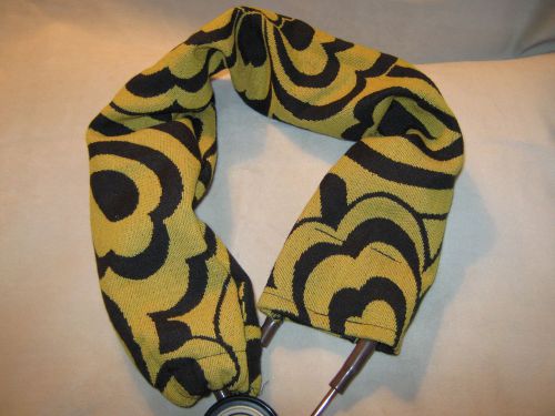 Gold and Black Flower Design Stethoscope Cover