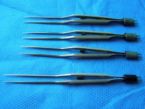 V.mueller bipolar bayonet forceps 8&#034; reusable electrosurgical instruments 4-ea for sale