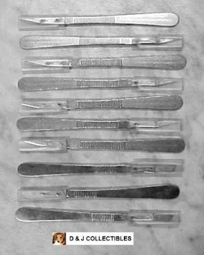 DISPOSABLE SCALPELS 10 PC LOT  ALSO GOOD FOR  HOBBY - CRAFT