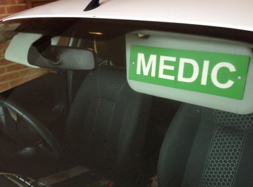 Medic FLASHING Illuminated LED Car Visor Sign Paramedic First Responder Doctor