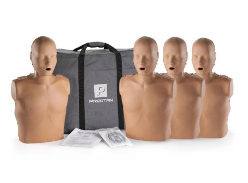 Prestan adult dark skin cpr-aed training manikin with out cpr monitor - 4 pack for sale