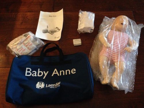 New cpr baby laerdal little anne manikin with soft pack training mat light skin for sale