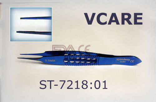 Castroviejo Suture Tying &amp; Corneal Forceps 0.5 mm Titanium  FDA &amp; CE