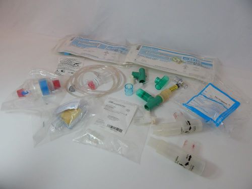 LOT OF 17 VENTILATOR ATTACHMENTS,FILTERS,HOSES AND MORE!