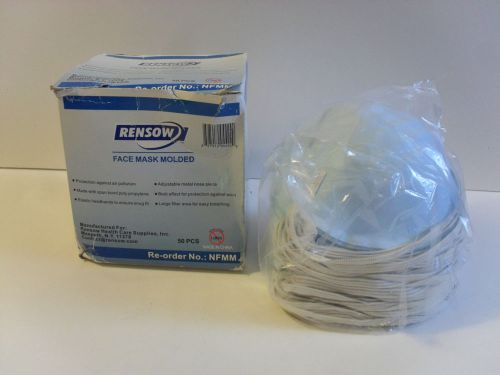 Rensow Face Mask Molded Filter NFMM, Box of 50 Blue