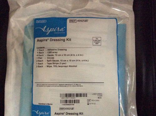 Aspira dressing kit, reference # 4992507 bard, 5 kits in box for sale