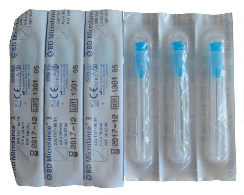 10 15 20 25 30 40 50 BD NEEDLES + SWABS 23G 0.6x30 BLUE INK FAST SHIPP, CHEAPEST
