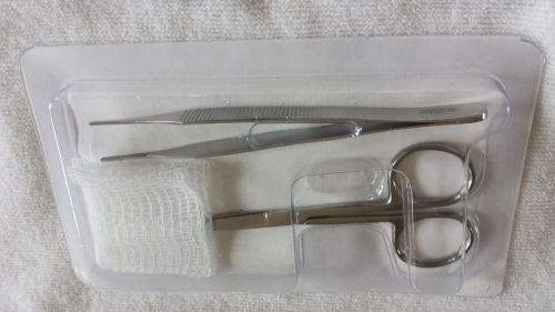 Centurion suture removal tray - sterile forcep, scissors, gauze