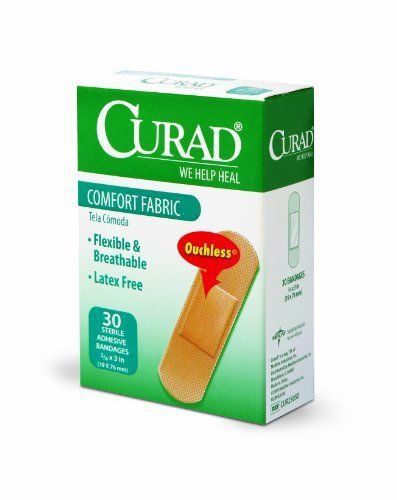 Curad adhesive bandage - 0.75&#034; x 3&#034; - 30/box - assorted (cur23050) for sale
