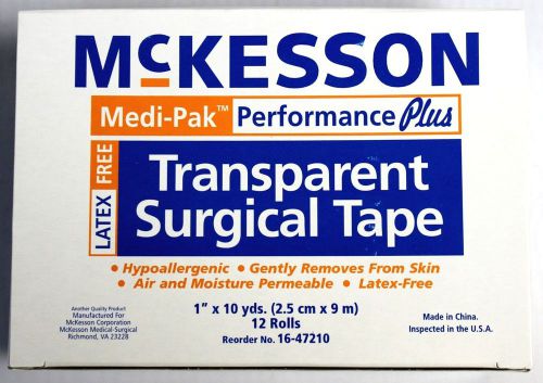 24BOX McKESSON TRANSPARENT SURGICAL TAPE 1&#034; x 10  288RL