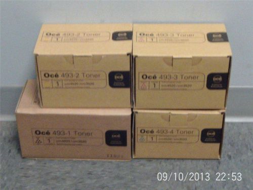 New Genuine Oce Toner Cartridges type 493-1/493-2/493-4/493-4 CYMK