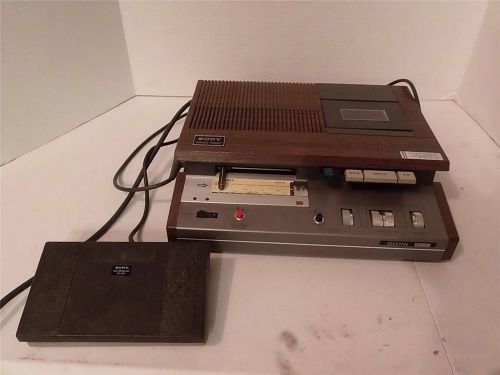 SONY SECUTIVE BM-35 TAPE DICTATOR TRANSCRIBER WITH FOOT PEDAL &amp; COVER