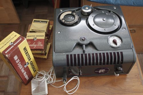 Vintage Webster-Chicago Wire recorder, wire, and mike Model 228-1