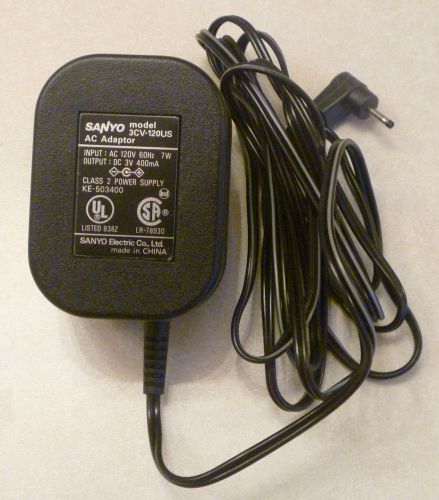 Sanyo 3cv-120us ac adapter power cord cable supply for trc540m icr-b50 recorders for sale