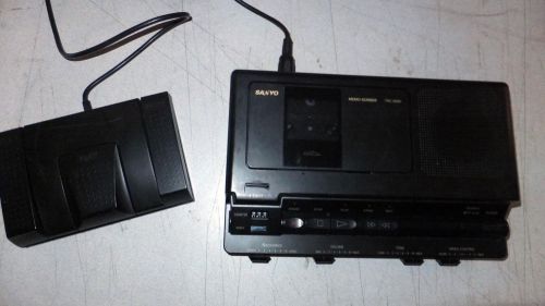 Used sanyo trc 8080 standard cassettetranscriber, foot pedal fs-56, power, warra for sale
