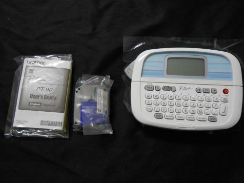 Brother p-touch pt-90 labelerthermal printer label maker with 1 tape for sale