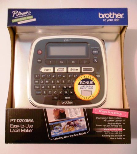 Brother P-touch Easy-to-Use Label Maker PT-D200MA Limited Ed.w/Bonus Tape TZe