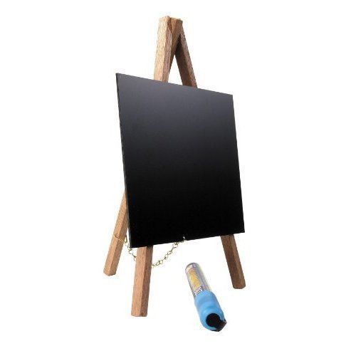 Securit Lacquered Finish Mini Easel Table Chalk Boards - Plain (Set of 3)