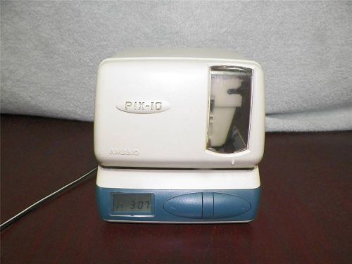 Amano pix-10 electronic time clock - tested and working! free shipping in usa for sale