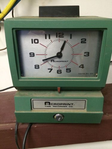 Acroprint model 125 nr4 analog time clock - free shipping for sale