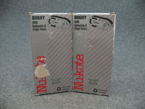 Nukote High Yield Black Correctable Film ~ B86HY IBM Selectric II ~ 2 Boxes