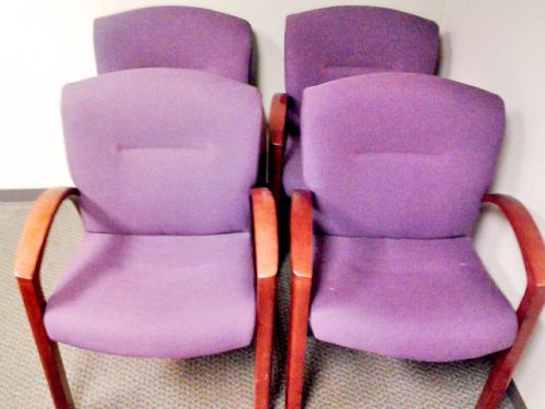 Lot of (4) - Purple Steelcase &#034;Gentry&#034; Guest / Side / Reception Chairs 0612W