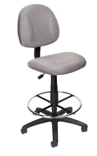B1615 BOSS GRAY DELUXE POSTURE WITH FOOTRING DRAFTING STOOL
