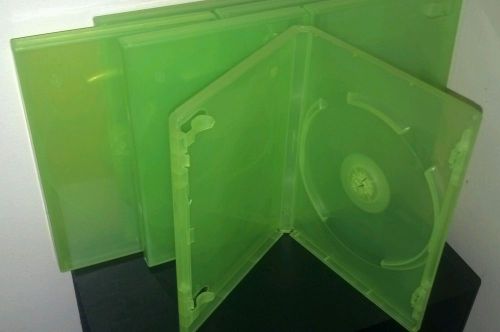 100 14mm single xbox 360 game dvd case w/sleeve,transparent green, bl73x-new for sale