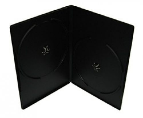 50 premium slim black double dvd cases 7mm (100% new material) for sale