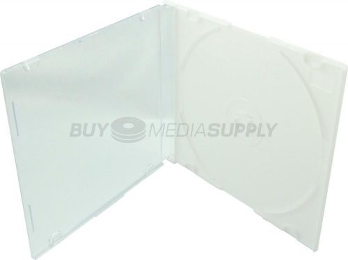 5.2mm Slimline White Color 1 Disc CD Jewel Case - 400 Pack
