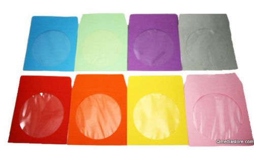 4500 rainbow colors mixed cd dvd paper sleeve window for sale