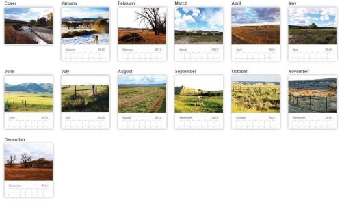 Missouri River Breaks Theme Country Western Landscape 12 Month Calendar