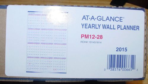 At A Glance 2015 Yearly Calendar 12 X 36” PM12-28