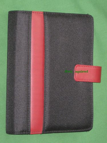Compact ~1.0&#034;~ nylon &amp; red faux-leather franklin covey 365 planner organizer 78 for sale