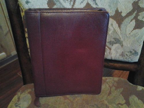FRANKLIN QUEST DAY PLANNER BURGUNDY FAUX LEATHER