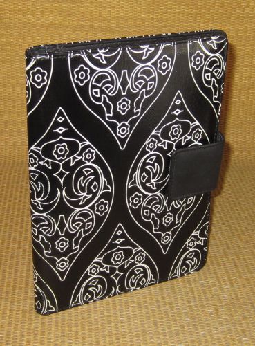 Classic Size | BLACK Arabesque FRANKLIN COVEY Wire Bound Compass Planner Cover