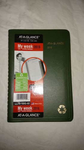 AT-A-GLANCE 2015 Weekly Planner 4.88 x 8 Inches (70-100-60 GREEN)