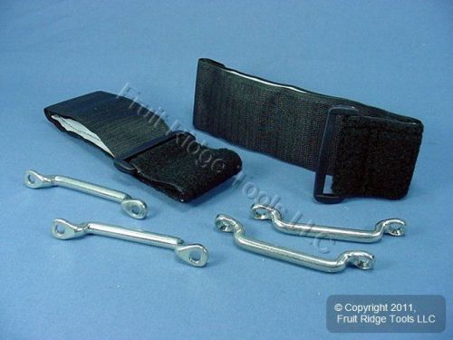2 Leviton Velcro Patch Cord Cable Vertical Tie Straps 3-9&#034; 45224-RCS
