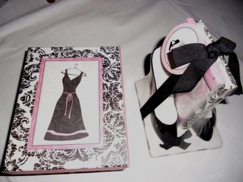 New Sealed &amp; Boxed Note Cards Memo Holder Pink Black Ceramic High Heels Teen