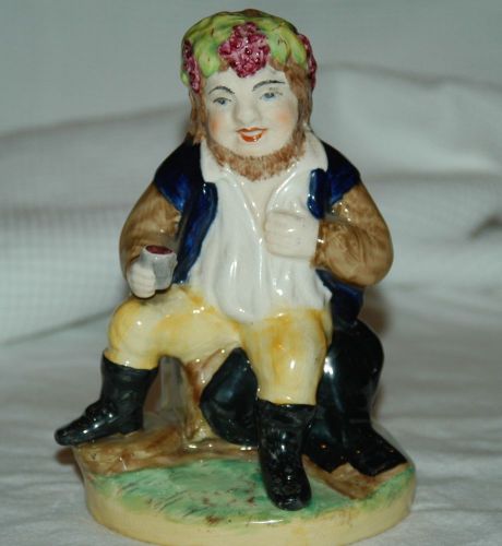 Staffordshire Porcelain Figurine Bacchus God of Wine and Intoxication c1870