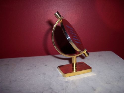 desk ornament accessory spinning globe brass